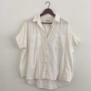 Madewell Courier Button-down Shirt, L, White